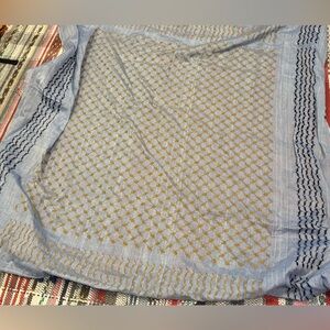 Qudsiyya Kufiyah Made in Palestine Blue kafiya scarf